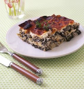 Lasagnes aux blettes, béchamel et agneau