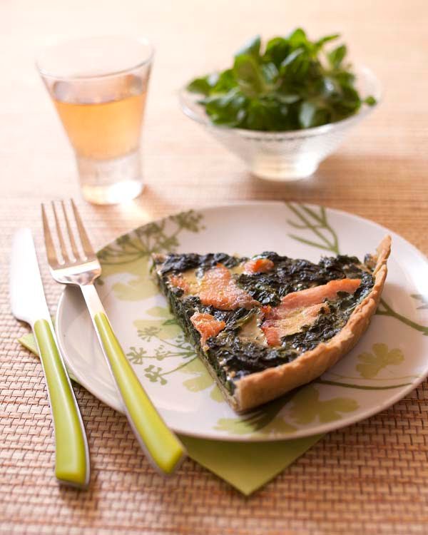 Photo recette Quiche au saumon et épinards - sans lactose