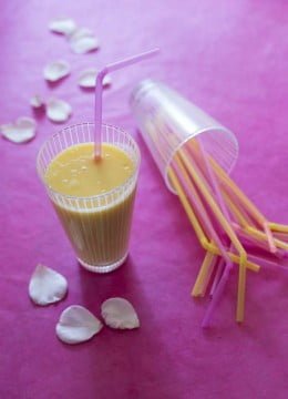 Photo recette Boisson indienne mangue safran rose