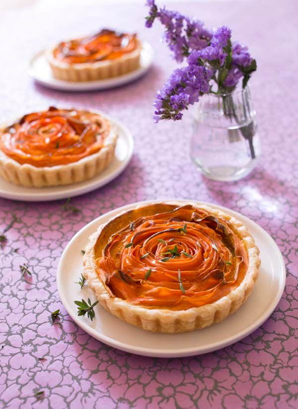 Photo de la recette : Tartelettes spirale aux carottes et crémeux curry Soy