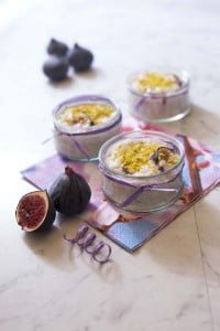 Riz au lait d’amandes, figues et pistaches – sans lactose