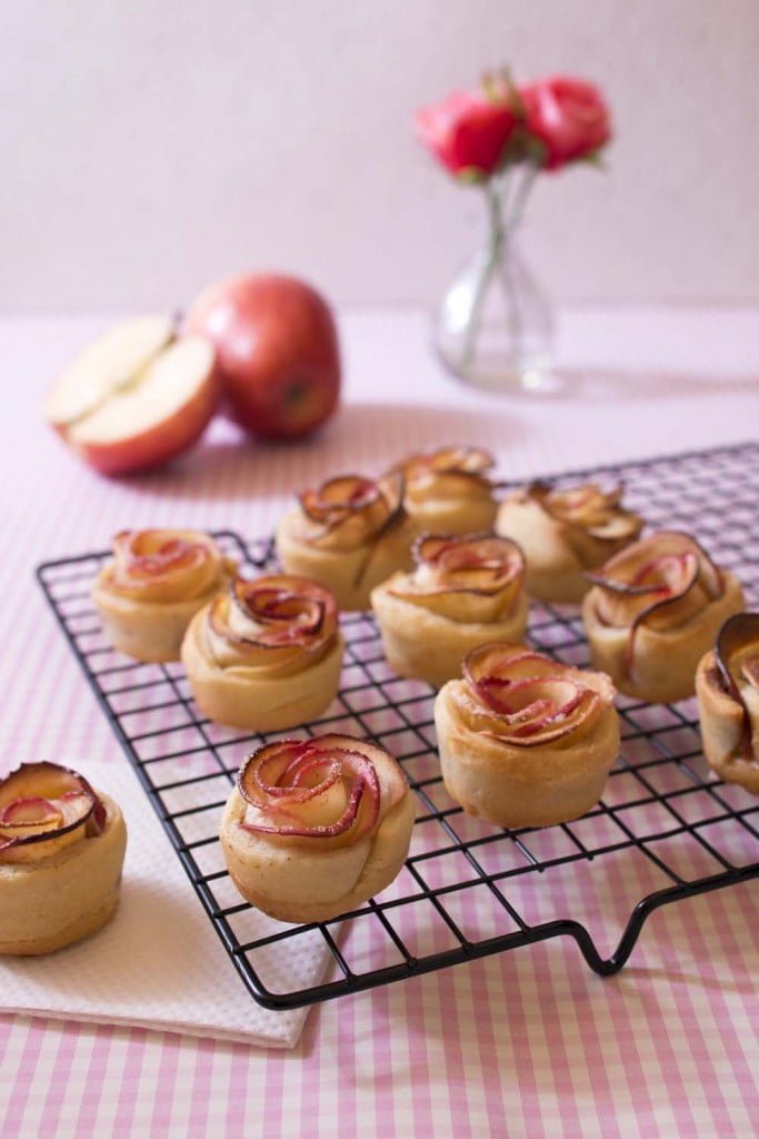 Photo de la recette : Tartelettes rosaces aux pommes