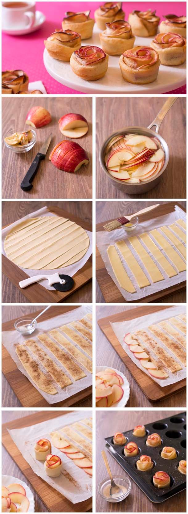 Tartelettes rosaces aux pommes : technique en images pas à pas DIY