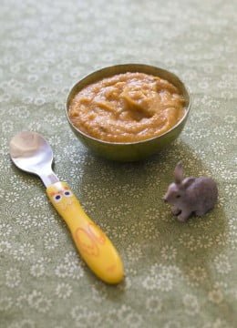 Purée de bébé carottes panais : photo de la recette