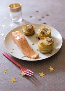 Saumon rôti et petits gratins de pomme de terre