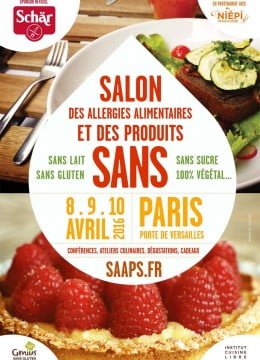 SALON des ALLERGIES ALIMENTAIRES et PRODUITS "SANS" 8 au 10 Avril à Paris