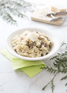 Risotto aux marrons et champignons pleurotes : photo de la recette