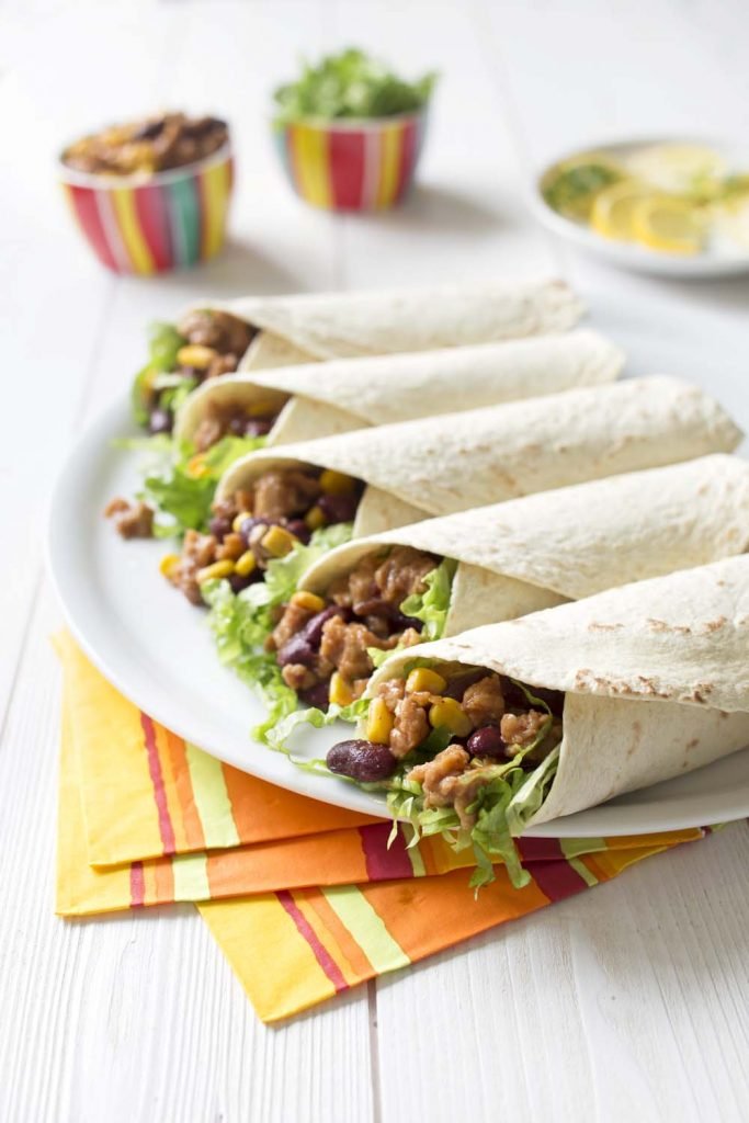 Photo de la recette : Burritos de seitan à la tomate