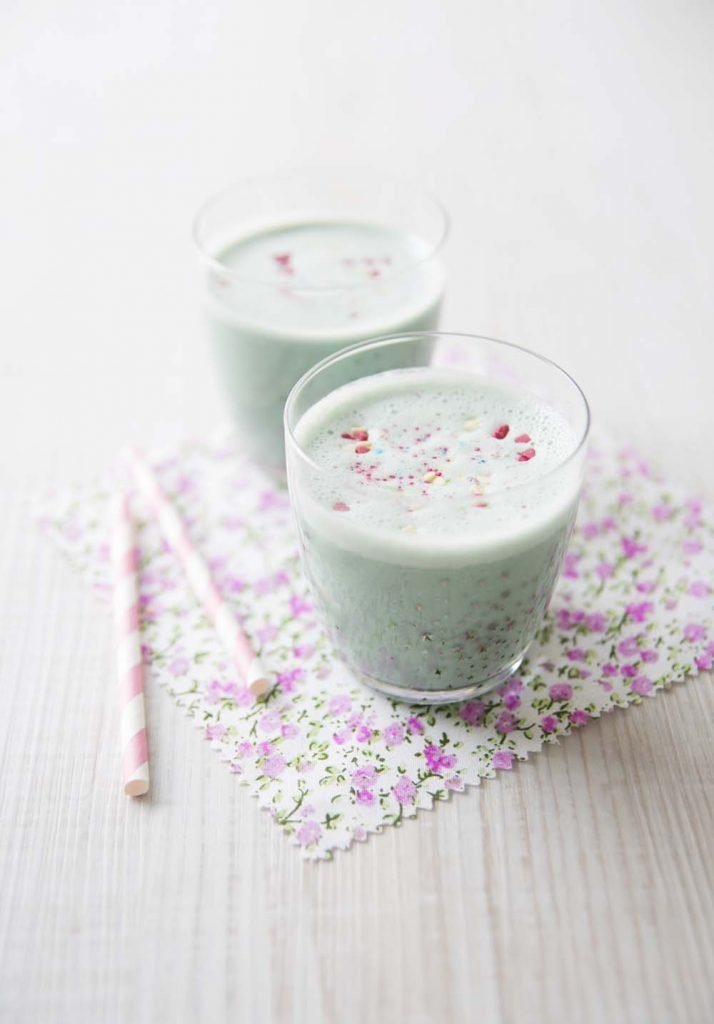 Photo de la recette : Unicorn latte – lait de licorne à la spiruline