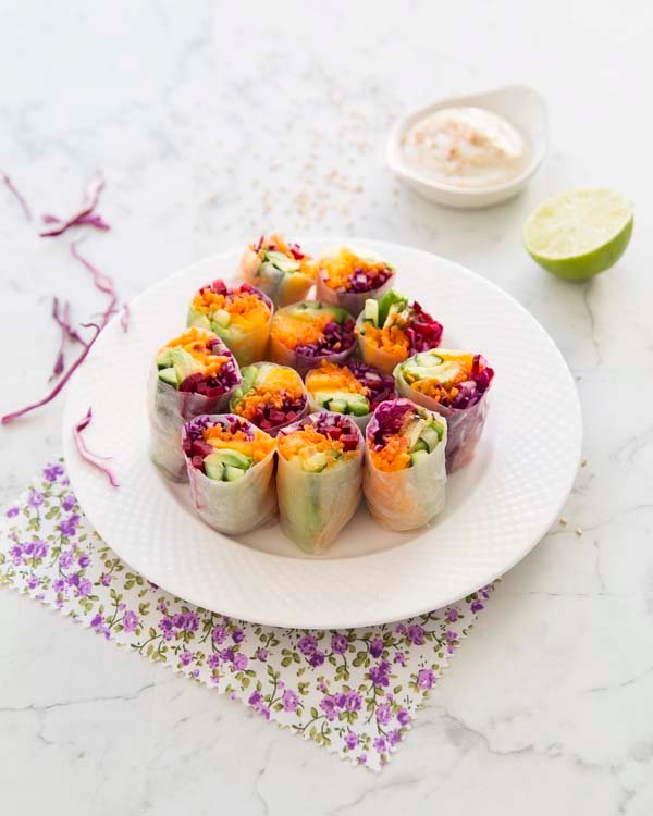 Rouleaux De Printemps Mangue Tofu Fume Recettes De Cuisine