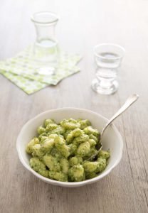 Gnocchis au pesto de fanes de radis