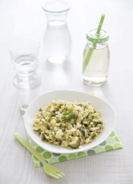 Risotto aux poireaux et courgettes : photo de la recette