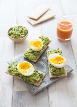 Tartine avocat coriandre et oeuf mollet - sans gluten : photo de la recette