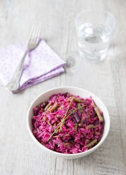 Salade toute rose haricots betterave : photo de la recette