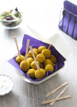 Falafels au curcuma et brocolis : photo de la recette