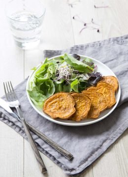 Patates douces rôties au curcuma : photo de la recette