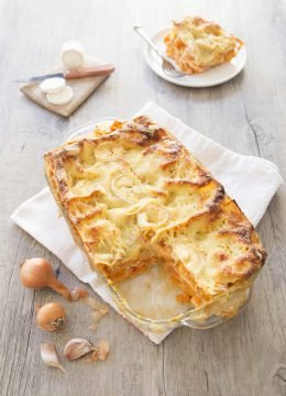 Lasagne au fromage de chèvre et courge butternut