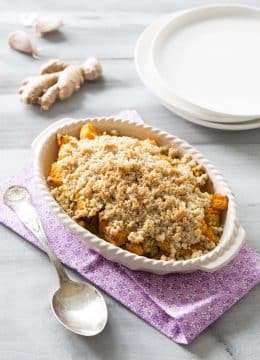 Crumble potimarron gingembre coco