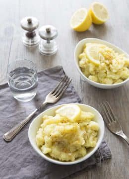 Recette Ecrasé de pommes de terre au citron confit