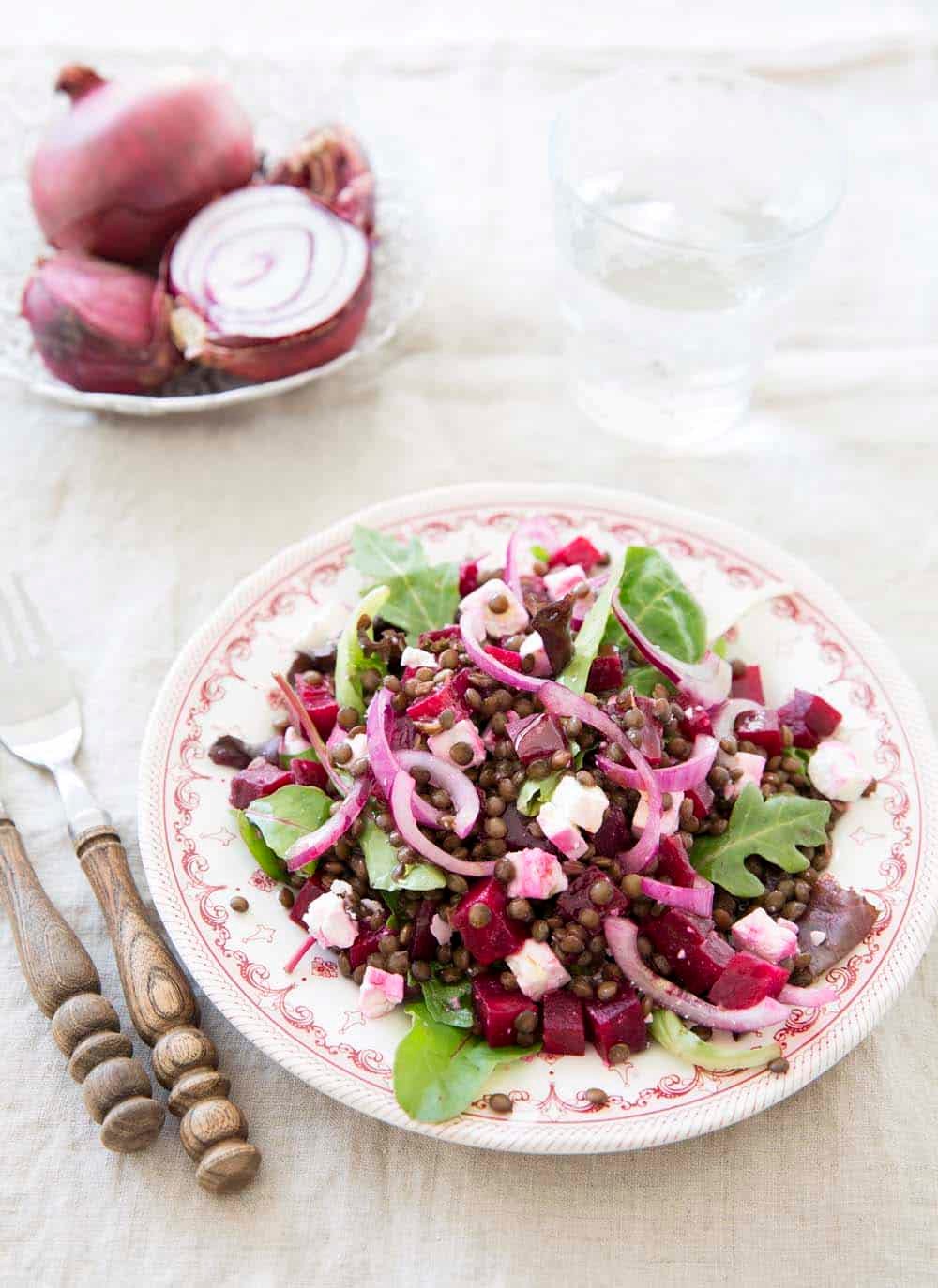 Recette végétarienne - Salade de lentilles froides - menu-vegetarien