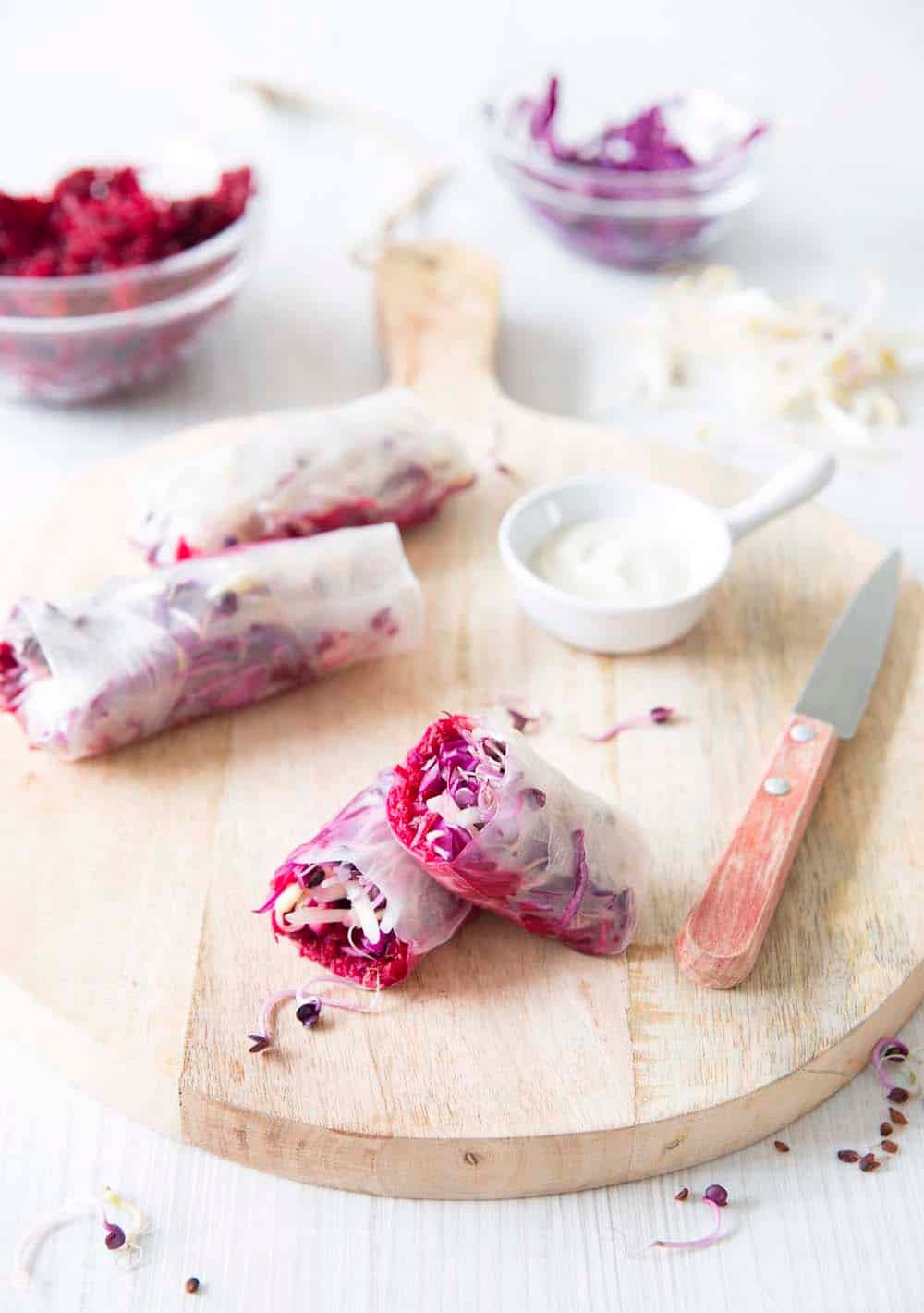 Rouleaux De Printemps Au Chou Rouge Tutoriel Pliage Recettes