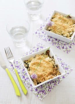 Recette Crumble de courgettes au chèvre