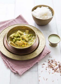 Recette Curry de tofu aux petits pois