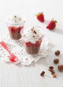 Recette Verrine noisette cacao fraise coco