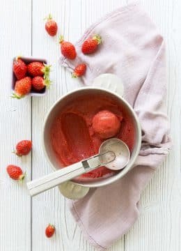 Sorbet fraise coco