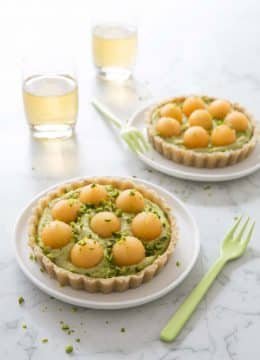 Recette Tartelettes crues melon pistaches