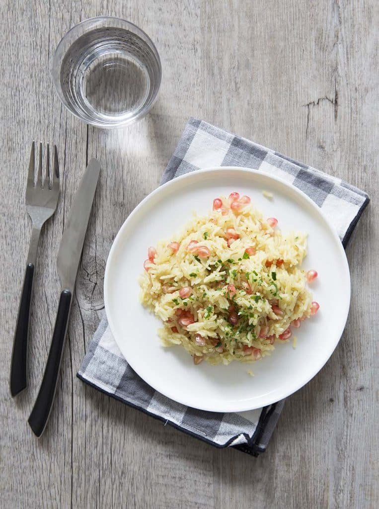 Photo de la recette : Riz pilaf à la grenade et aux épices