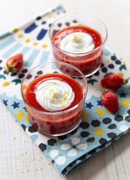 Recette Soupe de fraises, chantilly coco