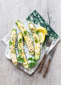 courgettes et houmous