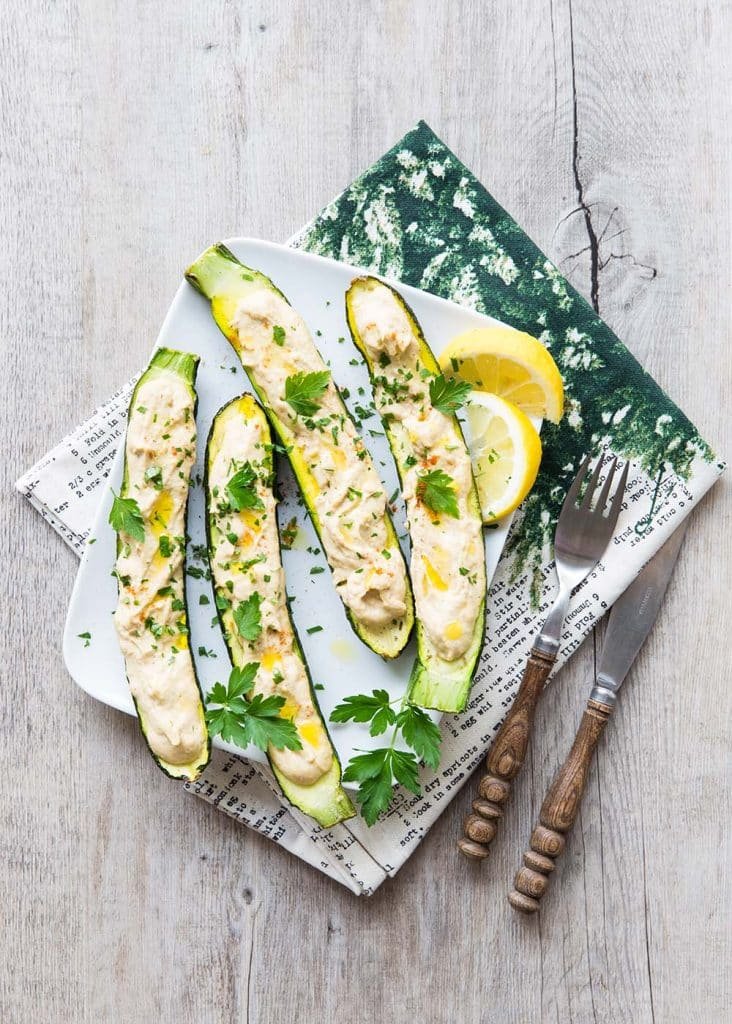 Courgettes à l'houmous | Recettes de cuisine Biodélices