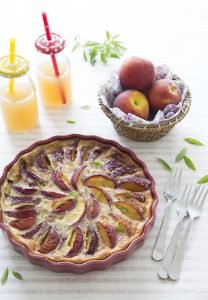 Clafoutis aux pêches – sans lactose