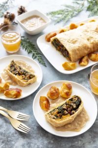 Recette Veggie wellington et sa sauce au cidre et à l'oignon