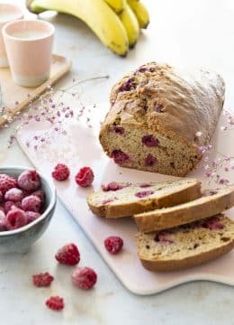 Banana bread aux framboises