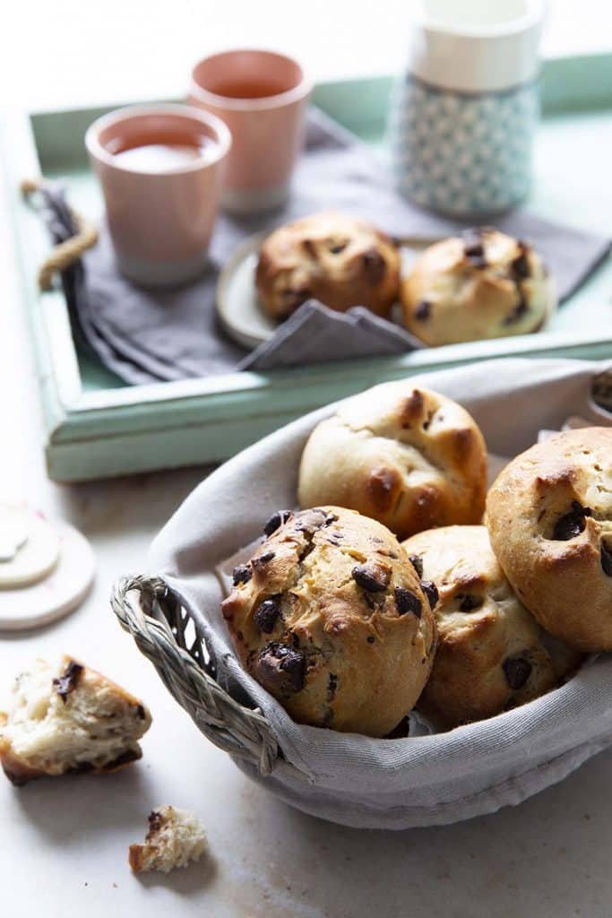 Photo de la recette : Briochettes vegan aux pépites de chocolat