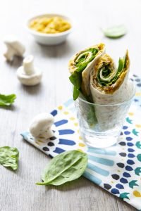 Wraps à l’houmous de potiron