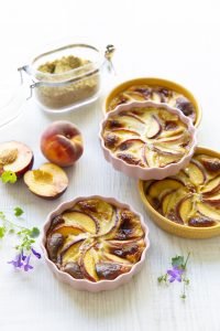 Clafoutis aux pêches, sans gluten