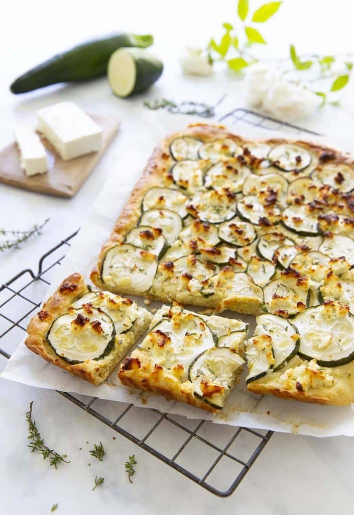 Pain de pommes de terre, courgettes et feta - sans gluten