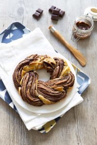 Tresse feuilletée au chocolat