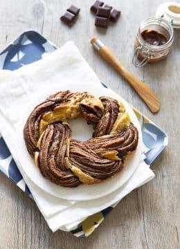 Tresse feuilletée au chocolat