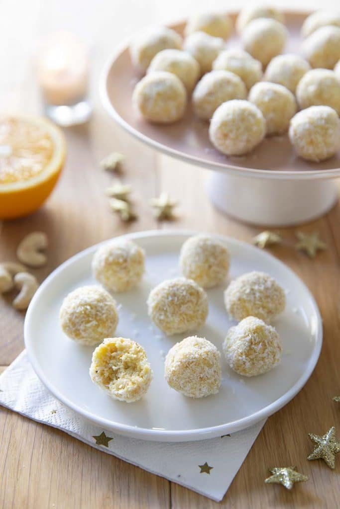 Recette Truffes vegan aux noix de cajou coco et orange facon energy balls