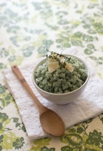 Risotto au thym et à la spiruline