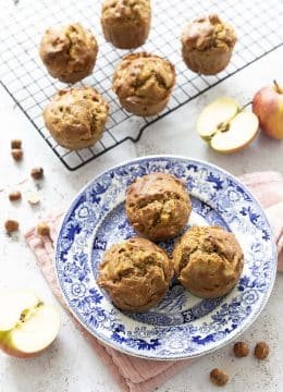 Muffins pommes noisettes – sans lactose