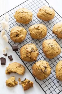 Cookies moelleux à la patate douce et chocolat noir – sans lactose