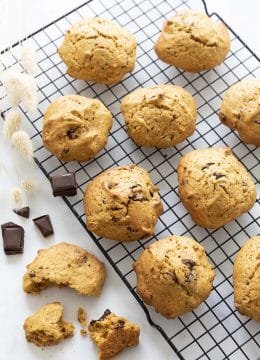 Cookies moelleux à la patate douce et chocolat noir – sans lactose