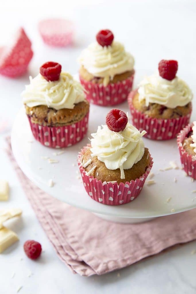 Photo de la recette : Cupcakes aux framboises