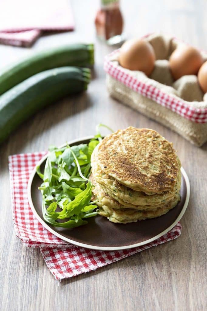 Recette Pancakes à la courgette et oeufs mollets